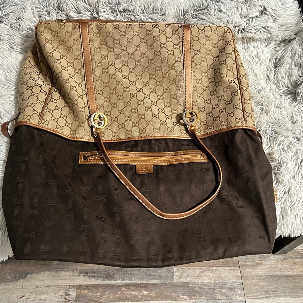 Authentic Gucci: Glittery Twin Gg Metallic Finish… - image 4